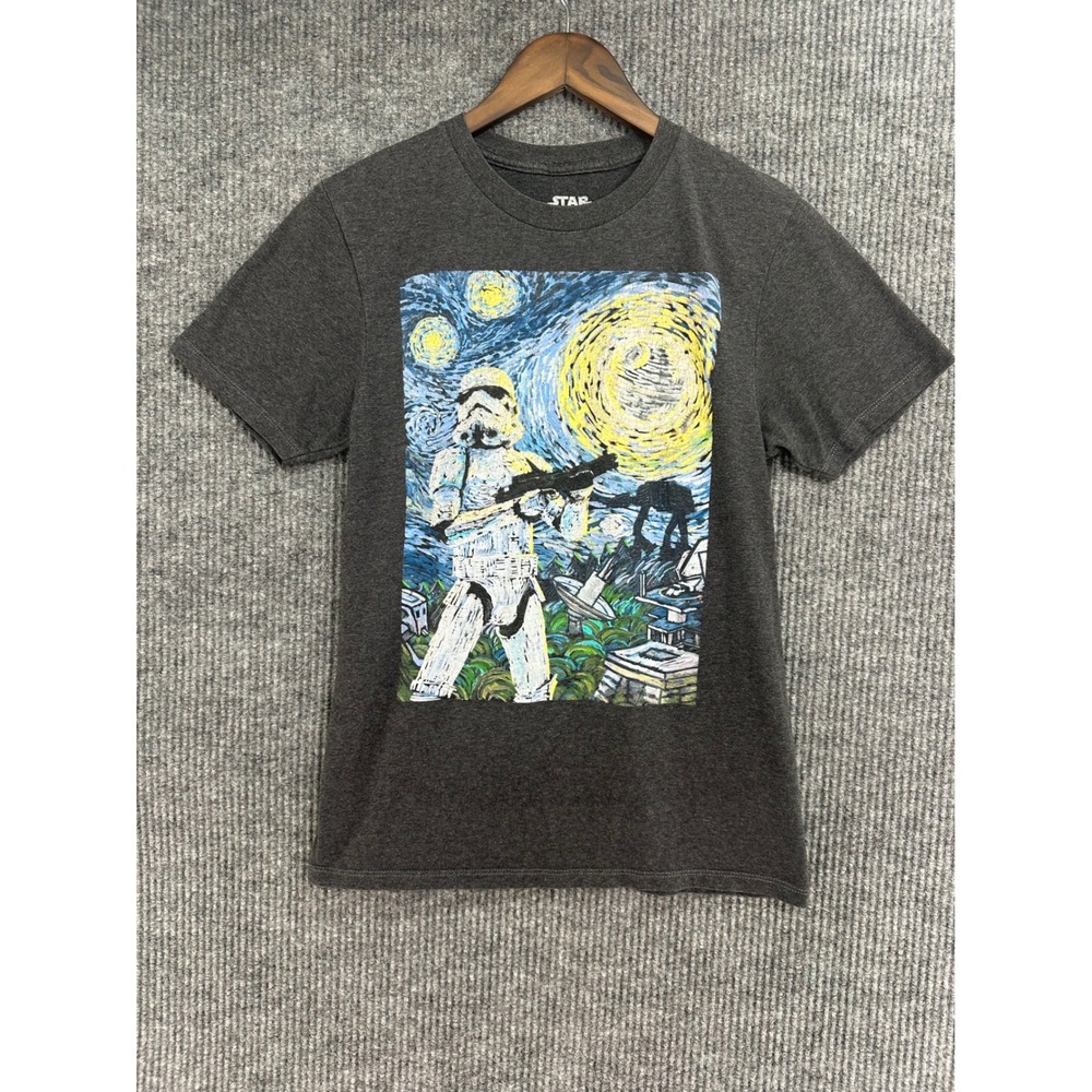 Star Wars Fifth Sun T-Shirt Kids Small Grey Good Starry Night Stormtrooper Tee
